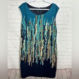 ILE NY Women's‎ blue sleeveless Shift Dress SZ 12